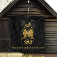 Ayiti 222nd Independence Day Anniversary Quilt Haiti Gold VeVe Pattern - Wonder Print Shop