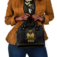 Ayiti 222nd Independence Day Anniversary Shoulder Handbag Haiti Gold VeVe Pattern - Wonder Print Shop