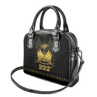 Ayiti 222nd Independence Day Anniversary Shoulder Handbag Haiti Gold VeVe Pattern - Wonder Print Shop