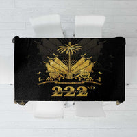 Ayiti 222nd Independence Day Anniversary Tablecloth Haiti Gold VeVe Pattern - Wonder Print Shop