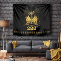 Ayiti 222nd Independence Day Anniversary Tapestry Haiti Gold VeVe Pattern - Wonder Print Shop