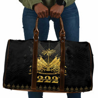 Ayiti 222nd Independence Day Anniversary Travel Bag Haiti Gold VeVe Pattern - Wonder Print Shop