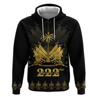 Ayiti 222nd Independence Day Anniversary Zip Hoodie Haiti Gold VeVe Pattern - Wonder Print Shop