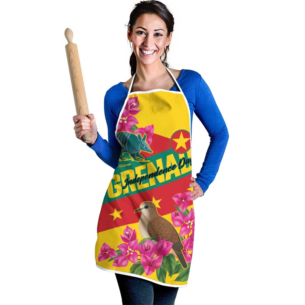 Grenada Independence Day 1974 Apron La Gwinad Dove Armadillo Together - Wonder Print Shop