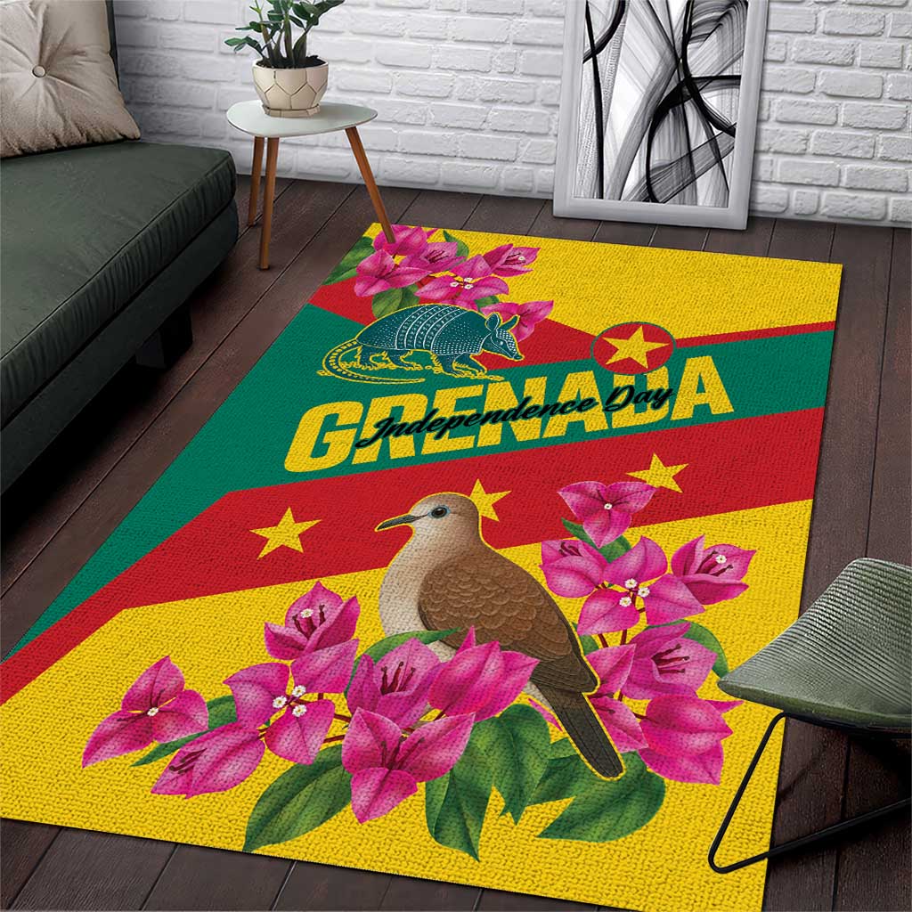 Grenada Independence Day 1974 Area Rug La Gwinad Dove Armadillo Together - Wonder Print Shop