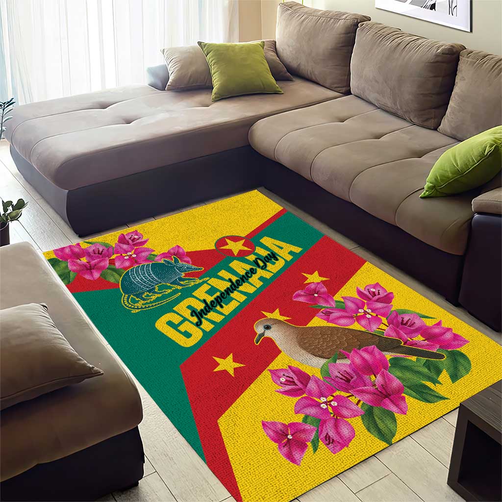 Grenada Independence Day 1974 Area Rug La Gwinad Dove Armadillo Together - Wonder Print Shop