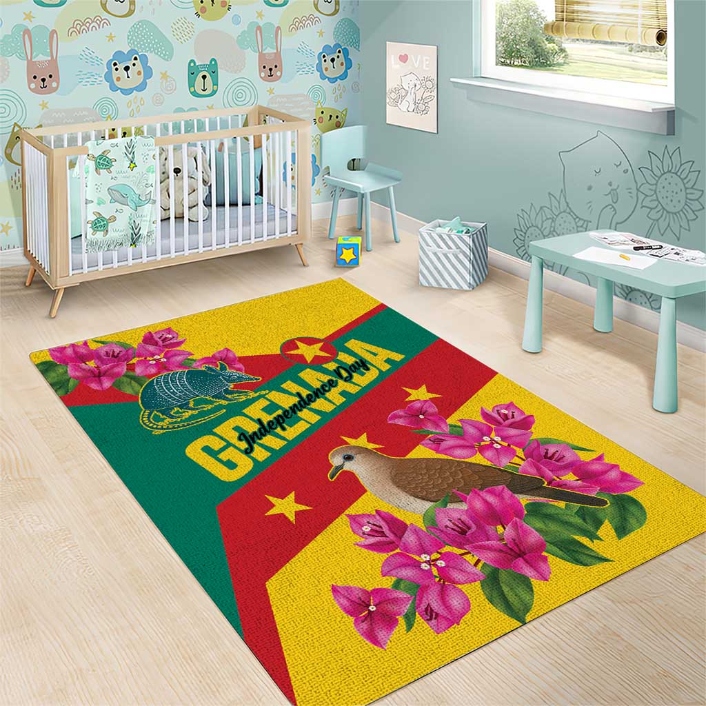 Grenada Independence Day 1974 Area Rug La Gwinad Dove Armadillo Together - Wonder Print Shop