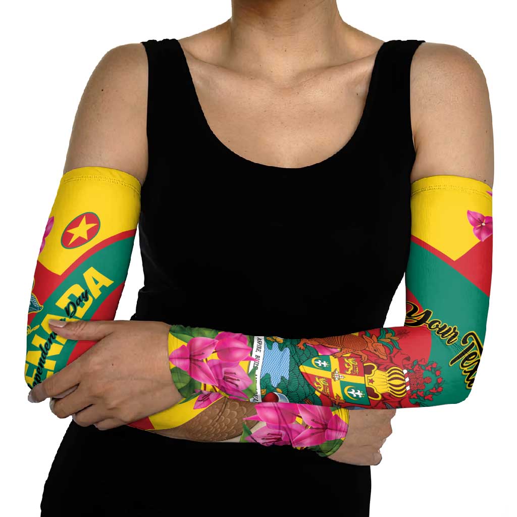 Personalized Grenada Independence Day 1974 Arm Sleeves La Gwinad Dove Armadillo Together - Wonder Print Shop