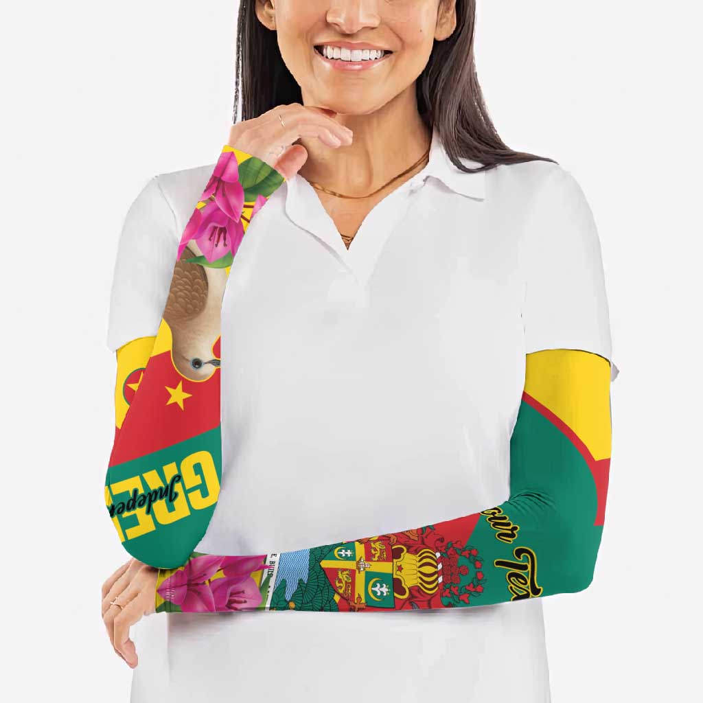 Personalized Grenada Independence Day 1974 Arm Sleeves La Gwinad Dove Armadillo Together - Wonder Print Shop