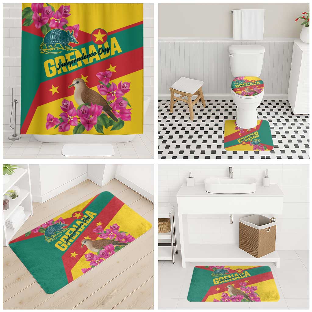 Grenada Independence Day 1974 Bathroom Set La Gwinad Dove Armadillo Together - Wonder Print Shop