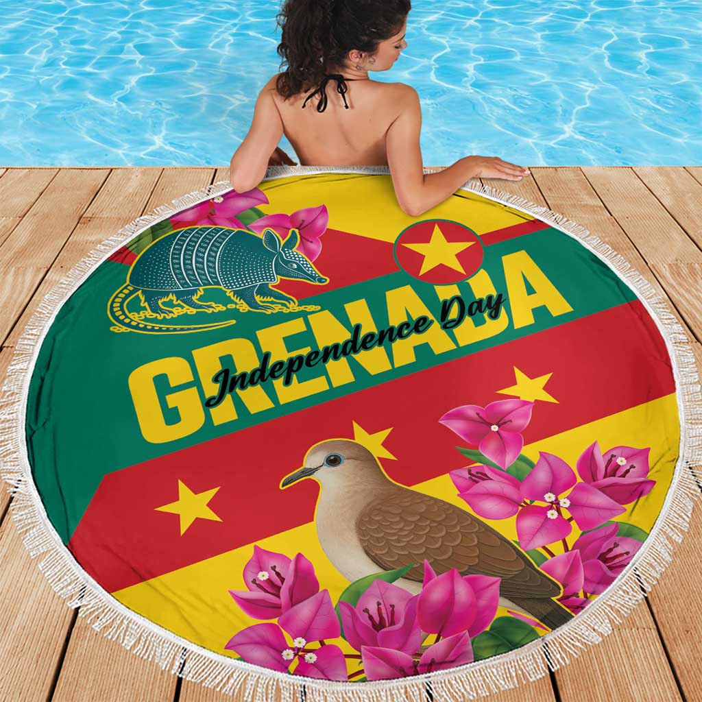 Grenada Independence Day 1974 Beach Blanket La Gwinad Dove Armadillo Together - Wonder Print Shop