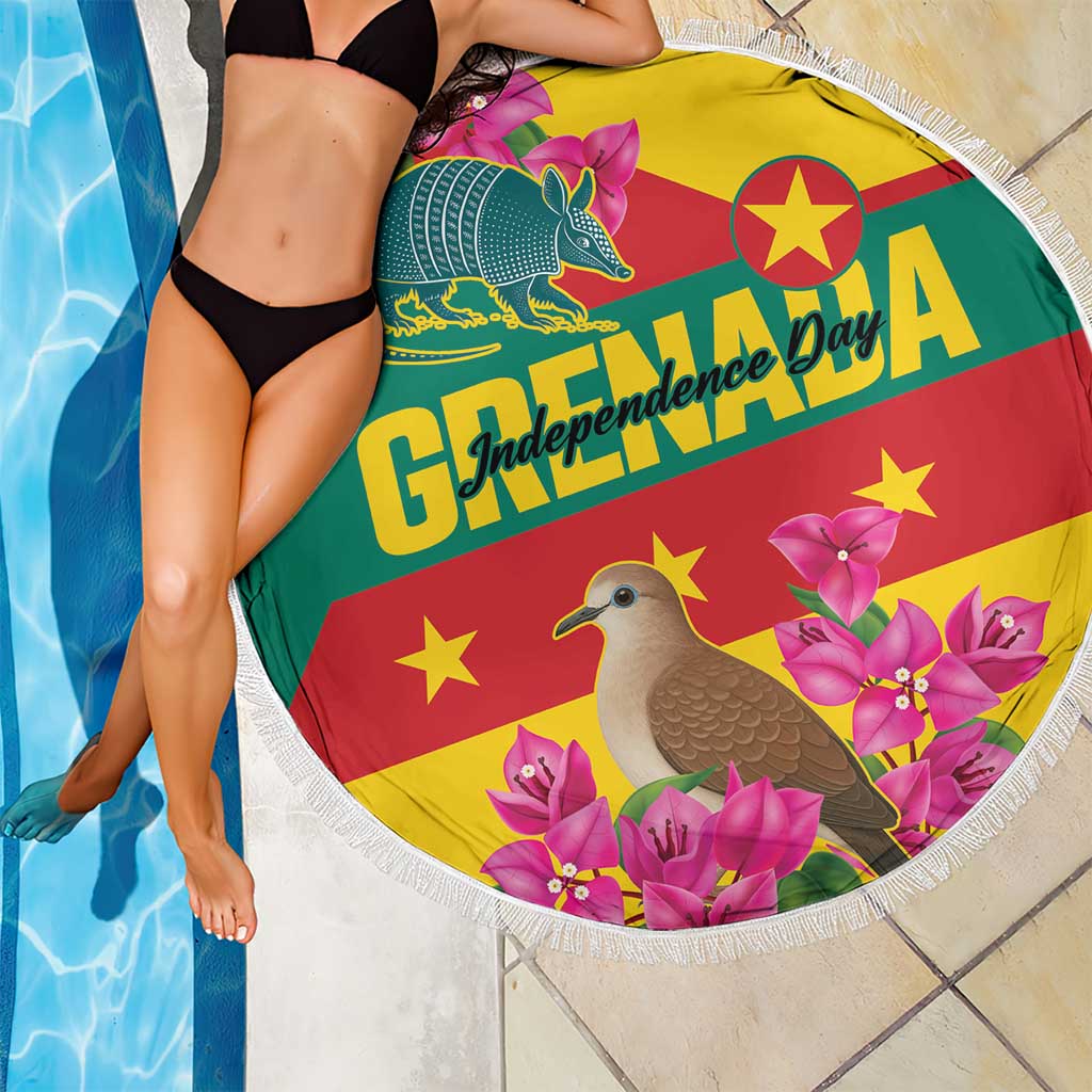 Grenada Independence Day 1974 Beach Blanket La Gwinad Dove Armadillo Together - Wonder Print Shop