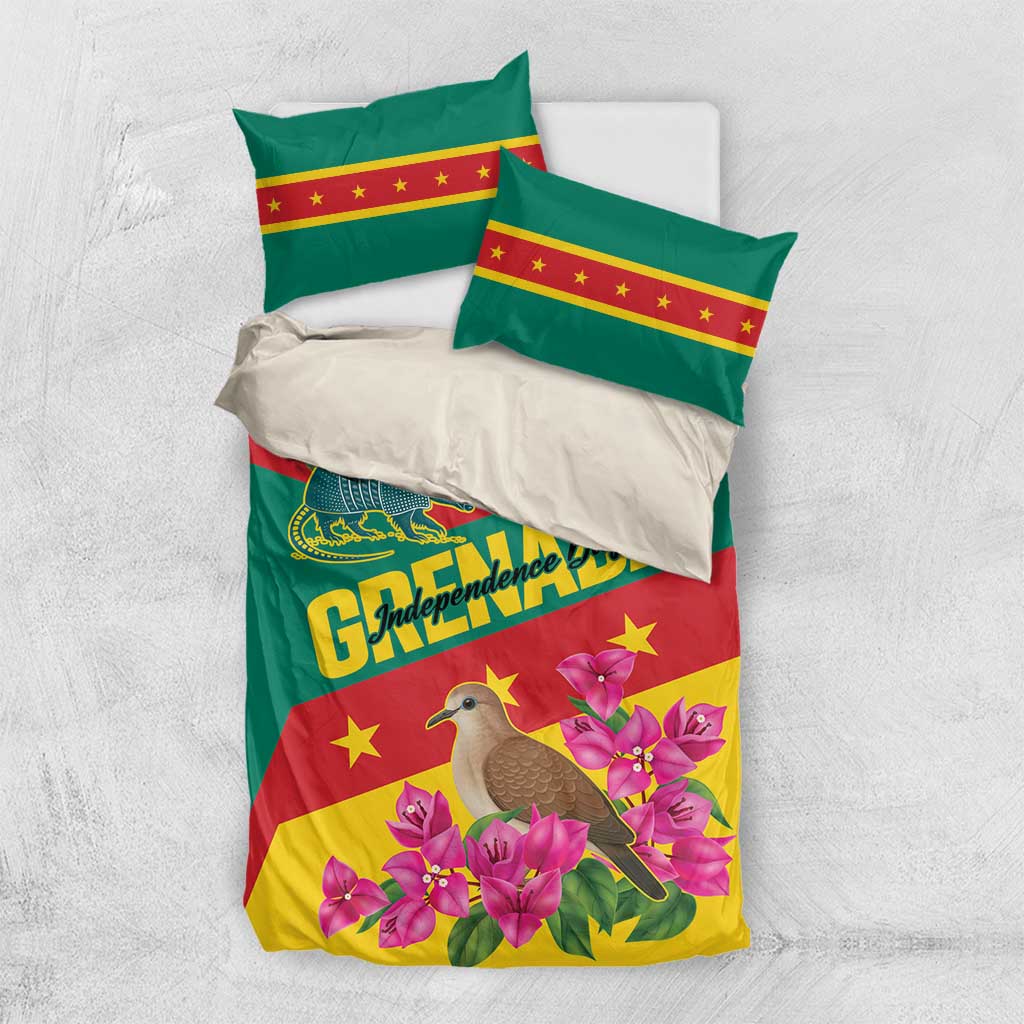 Grenada Independence Day 1974 Bedding Set La Gwinad Dove Armadillo Together - Wonder Print Shop