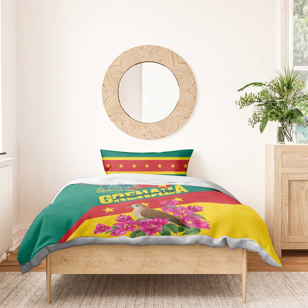 Grenada Independence Day 1974 Bedding Set La Gwinad Dove Armadillo Together - Wonder Print Shop
