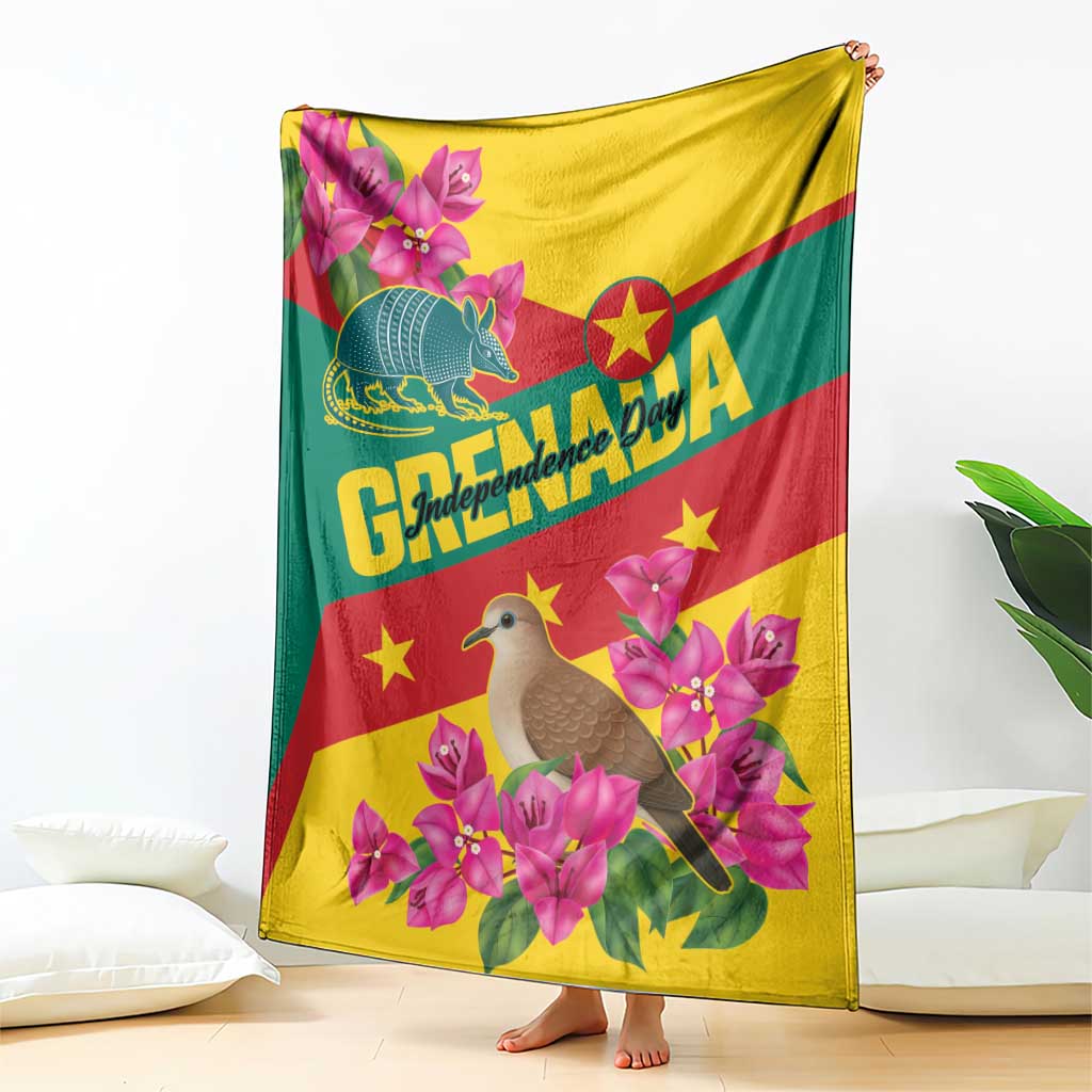 Grenada Independence Day 1974 Blanket La Gwinad Dove Armadillo Together - Wonder Print Shop