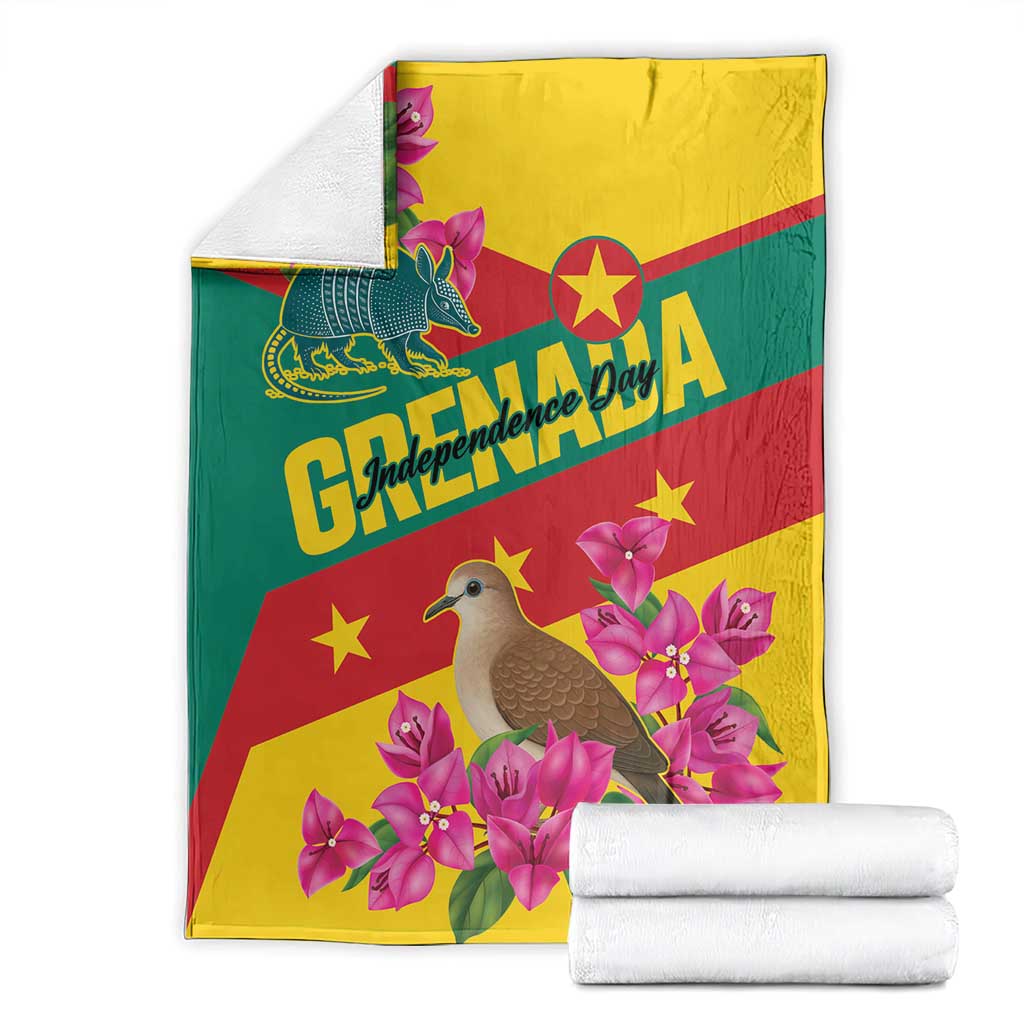 Grenada Independence Day 1974 Blanket La Gwinad Dove Armadillo Together - Wonder Print Shop