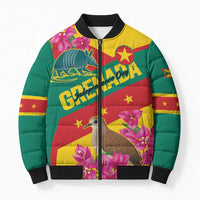 Personalized Grenada Independence Day 1974 Bomber Puffer Jacket La Gwinad Dove Armadillo Together - Wonder Print Shop