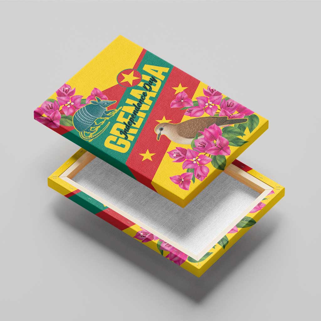 Grenada Independence Day 1974 Canvas Wall Art La Gwinad Dove Armadillo Together - Wonder Print Shop