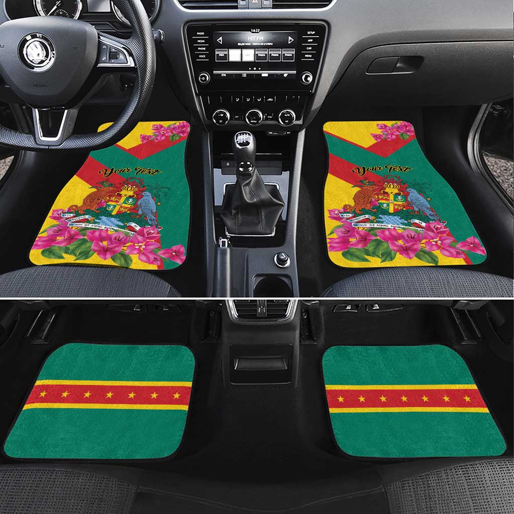 Personalized Grenada Independence Day 1974 Car Mats La Gwinad Dove Armadillo Together - Wonder Print Shop