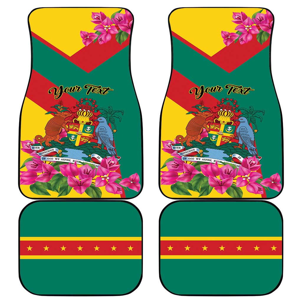 Personalized Grenada Independence Day 1974 Car Mats La Gwinad Dove Armadillo Together - Wonder Print Shop