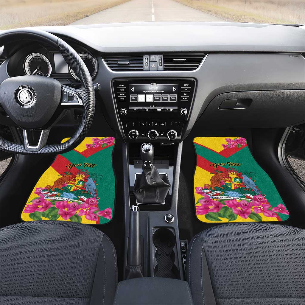 Personalized Grenada Independence Day 1974 Car Mats La Gwinad Dove Armadillo Together - Wonder Print Shop