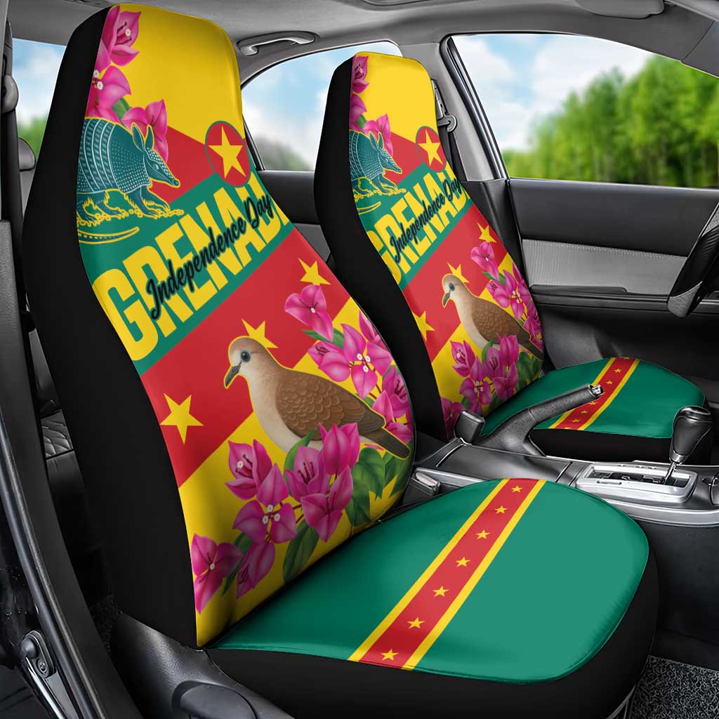 Grenada Independence Day 1974 Car Seat Cover La Gwinad Dove Armadillo Together - Wonder Print Shop