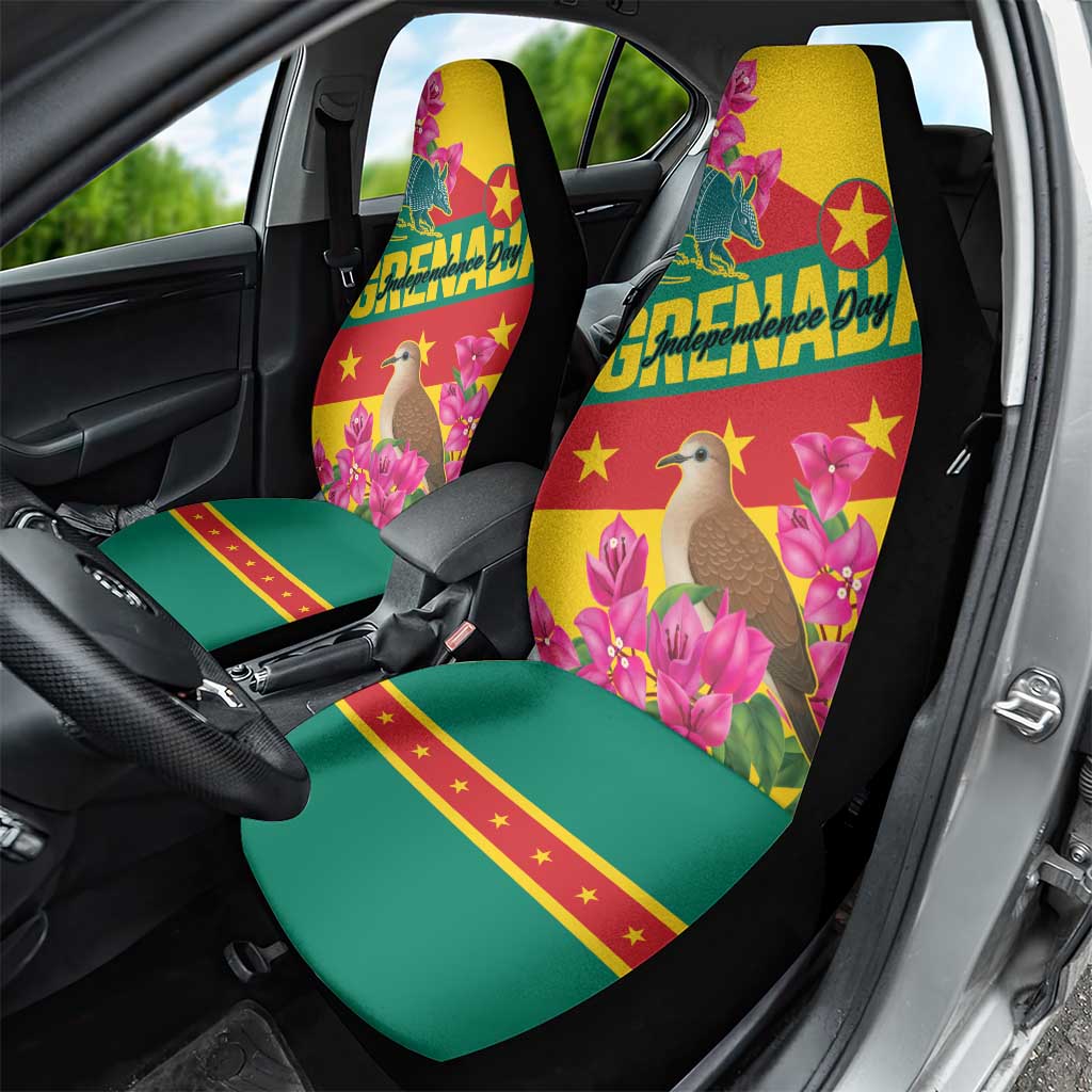 Grenada Independence Day 1974 Car Seat Cover La Gwinad Dove Armadillo Together - Wonder Print Shop