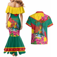 Personalized Grenada Independence Day 1974 Couples Matching Mermaid Dress and Hawaiian Shirt La Gwinad Dove Armadillo Together - Wonder Print Shop