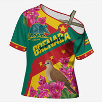 Personalized Grenada Independence Day 1974 Cross Shoulder Shirt La Gwinad Dove Armadillo Together - Wonder Print Shop