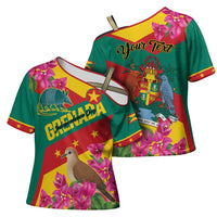 Personalized Grenada Independence Day 1974 Cross Shoulder Shirt La Gwinad Dove Armadillo Together - Wonder Print Shop