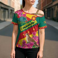 Personalized Grenada Independence Day 1974 Cross Shoulder Shirt La Gwinad Dove Armadillo Together - Wonder Print Shop