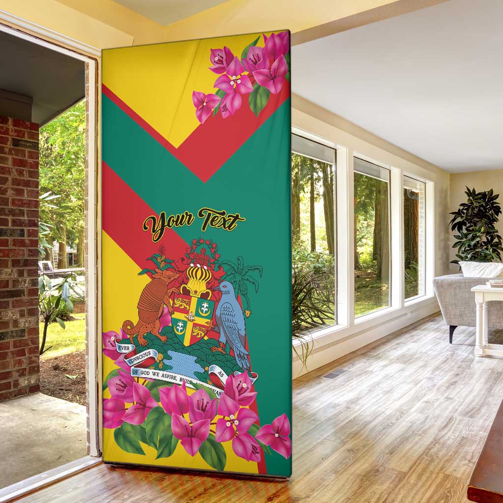 Personalized Grenada Independence Day 1974 Door Cover La Gwinad Dove Armadillo Together - Wonder Print Shop