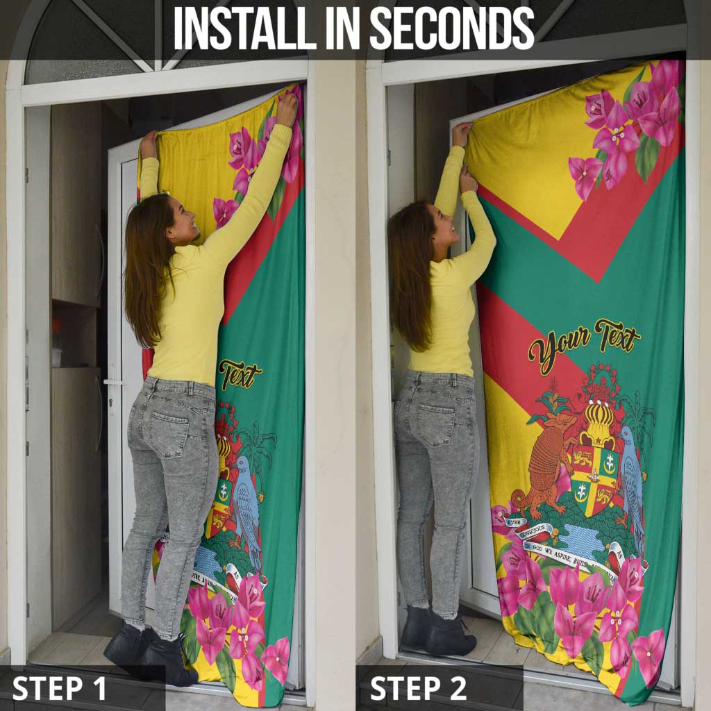 Personalized Grenada Independence Day 1974 Door Cover La Gwinad Dove Armadillo Together - Wonder Print Shop