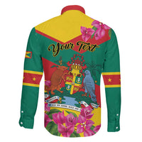 Personalized Grenada Independence Day 1974 Family Matching Long Sleeve Bodycon Dress and Hawaiian Shirt La Gwinad Dove Armadillo Together - Wonder Print Shop