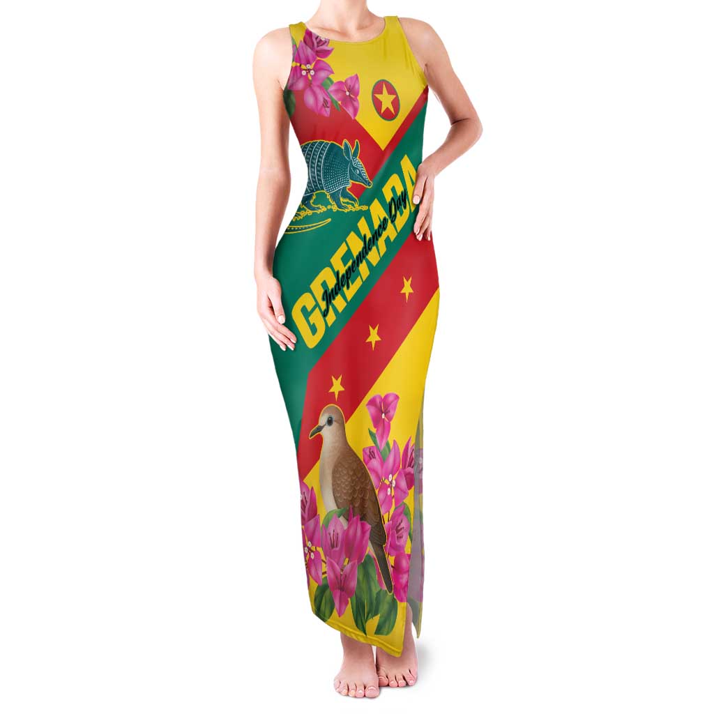 Personalized Grenada Independence Day 1974 Family Matching Tank Maxi Dress and Hawaiian Shirt La Gwinad Dove Armadillo Together - Wonder Print Shop