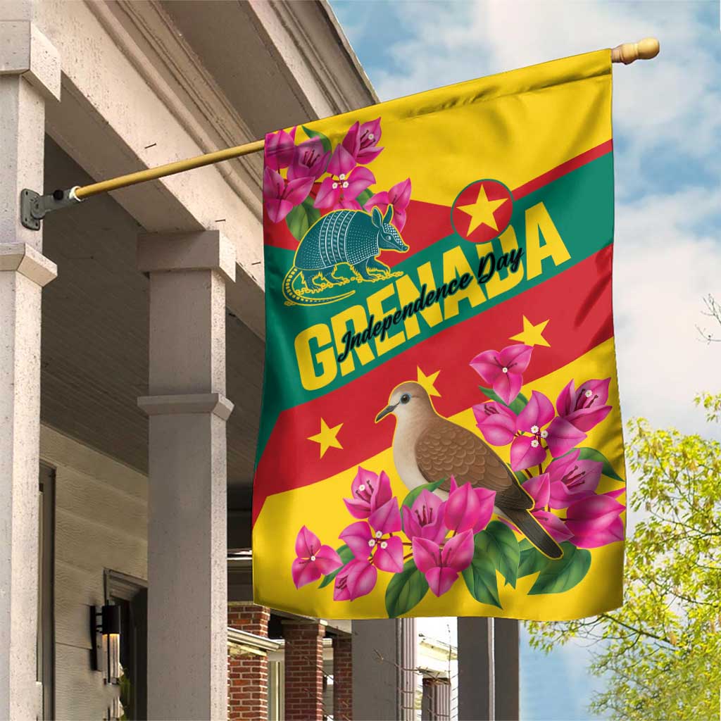 Grenada Independence Day 1974 Garden Flag La Gwinad Dove Armadillo Together - Wonder Print Shop