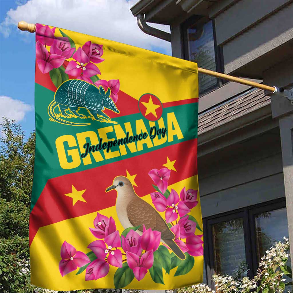 Grenada Independence Day 1974 Garden Flag La Gwinad Dove Armadillo Together - Wonder Print Shop