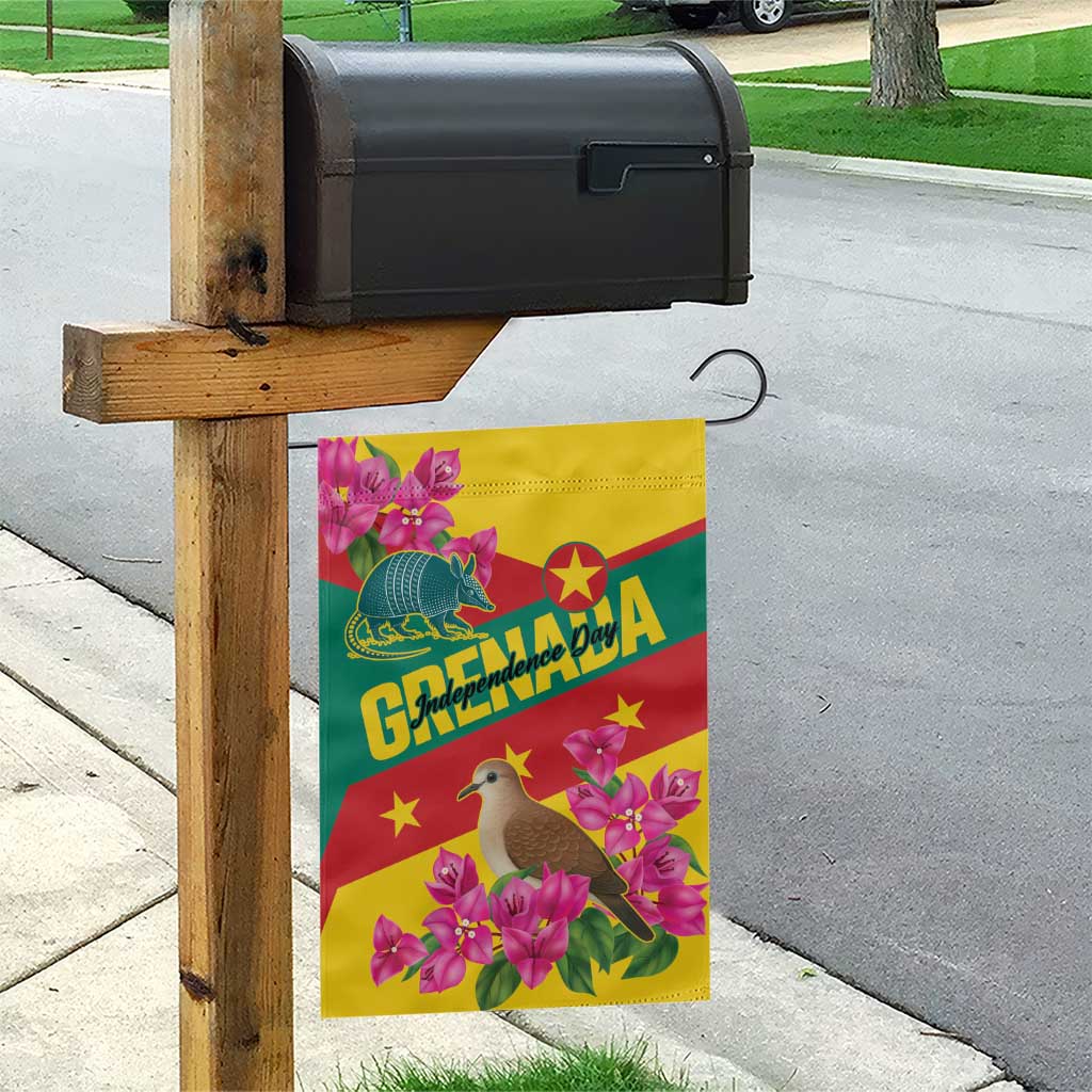 Grenada Independence Day 1974 Garden Flag La Gwinad Dove Armadillo Together - Wonder Print Shop