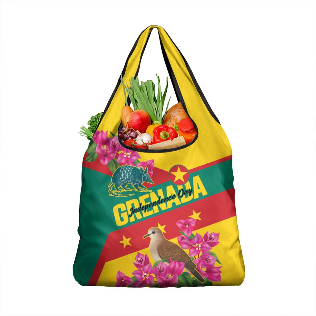 Grenada Independence Day 1974 Grocery Bag La Gwinad Dove Armadillo Together - Wonder Print Shop