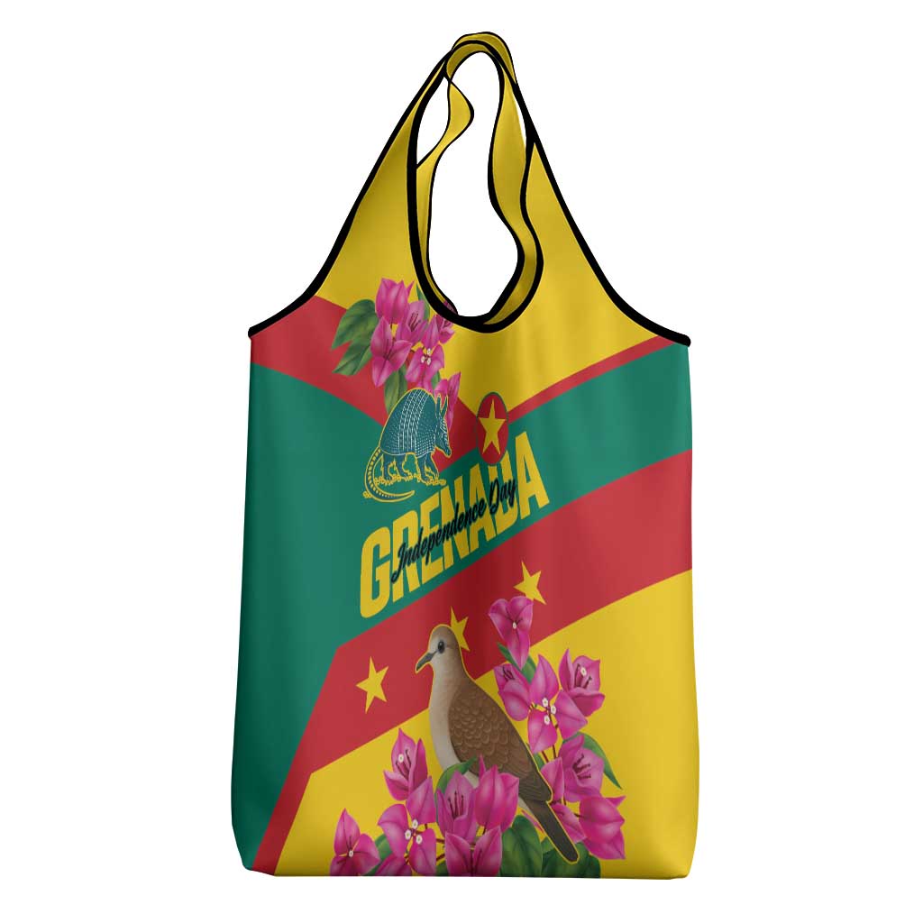 Grenada Independence Day 1974 Grocery Bag La Gwinad Dove Armadillo Together - Wonder Print Shop