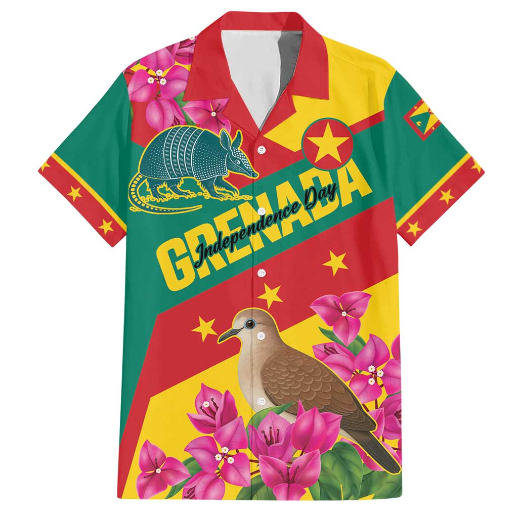Personalized Grenada Independence Day 1974 Hawaiian Shirt La Gwinad Dove Armadillo Together - Wonder Print Shop