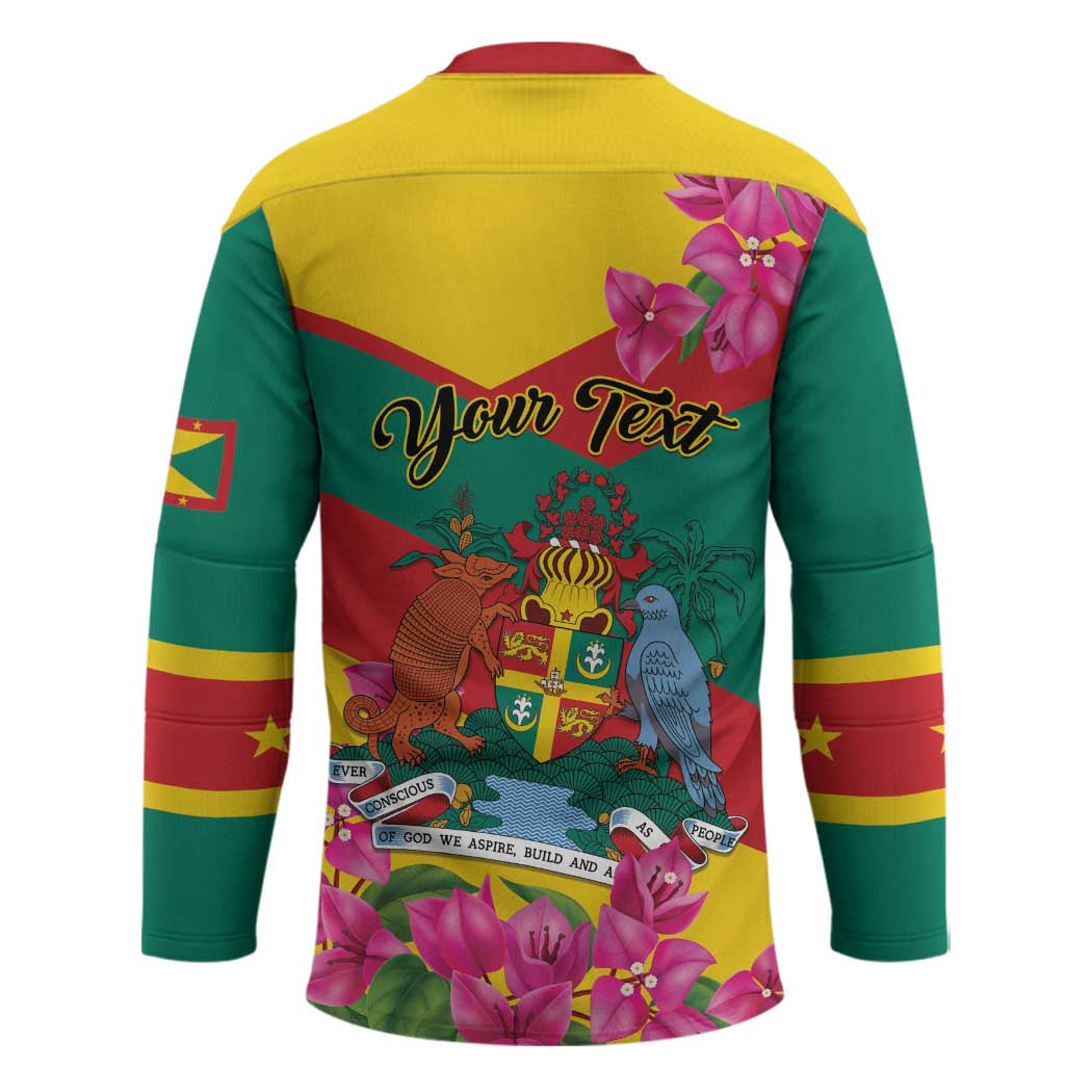 Personalized Grenada Independence Day 1974 Hockey Jersey La Gwinad Dove Armadillo Together - Wonder Print Shop