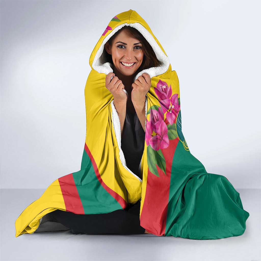 Grenada Independence Day 1974 Hooded Blanket La Gwinad Dove Armadillo Together - Wonder Print Shop