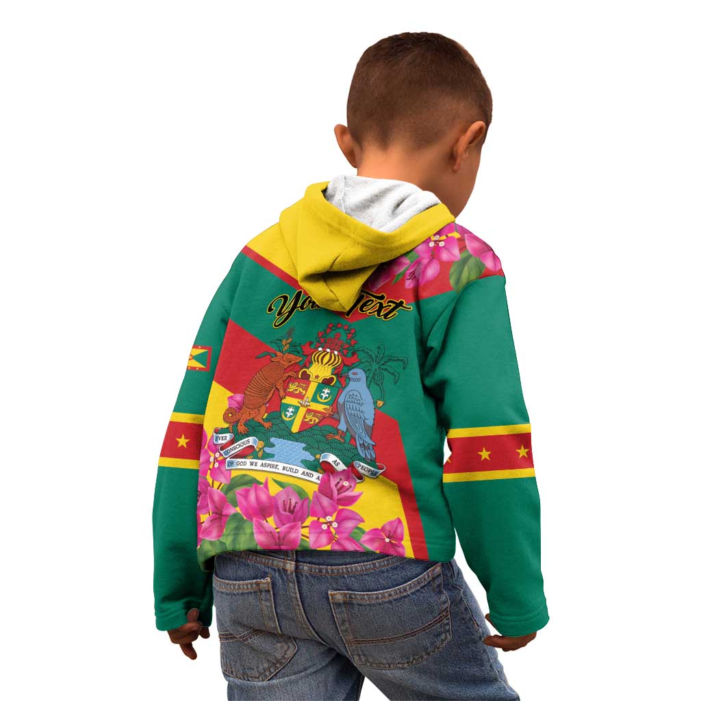 Personalized Grenada Independence Day 1974 Kid Hoodie La Gwinad Dove Armadillo Together - Wonder Print Shop