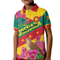 Personalized Grenada Independence Day 1974 Kid Polo Shirt La Gwinad Dove Armadillo Together - Wonder Print Shop