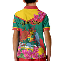 Personalized Grenada Independence Day 1974 Kid Polo Shirt La Gwinad Dove Armadillo Together - Wonder Print Shop