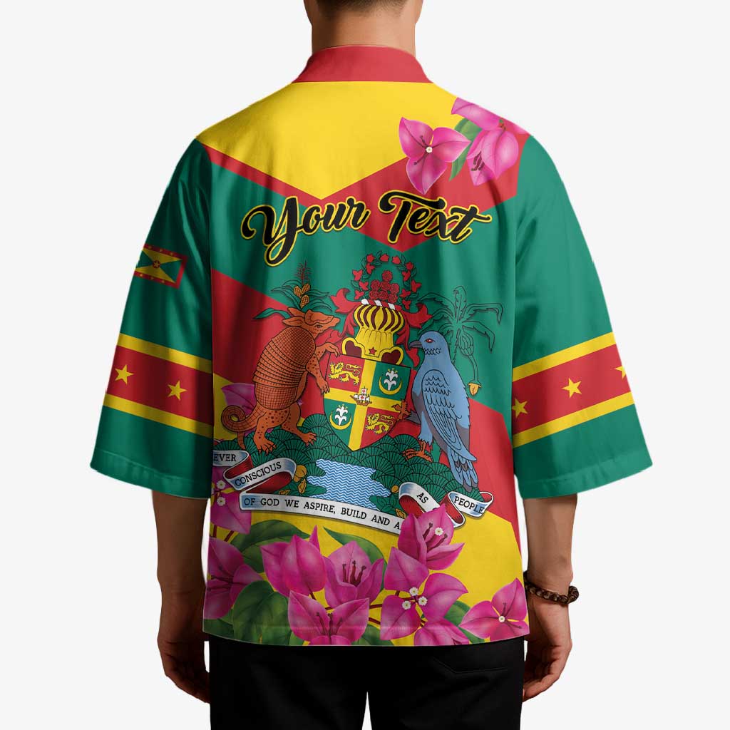Personalized Grenada Independence Day 1974 Kimono La Gwinad Dove Armadillo Together - Wonder Print Shop