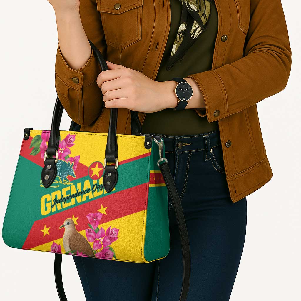 Grenada Independence Day 1974 Leather Bag La Gwinad Dove Armadillo Together - Wonder Print Shop