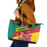 Grenada Independence Day 1974 Leather Tote Bag La Gwinad Dove Armadillo Together - Wonder Print Shop