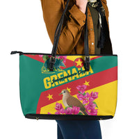 Grenada Independence Day 1974 Leather Tote Bag La Gwinad Dove Armadillo Together - Wonder Print Shop